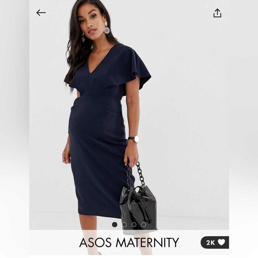 NWT ASOS Maternity angle sleeve midi pencil dress
